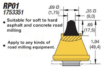 RP01 road milling bit