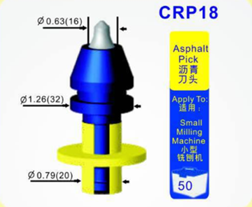 Carbide tips road milling bits